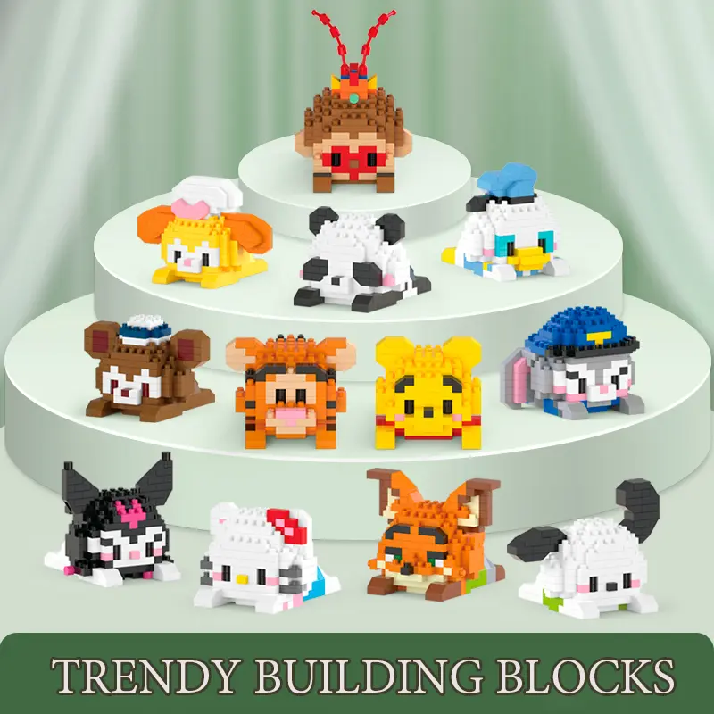 Small particle micro diamond building blocks anime building blocks toys cartoon characters small particle micro building blocks puzzle game boys and girls birthday gifts