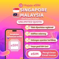 Gambar Happyesim eSIM Singapore Malaysia Unlimited | eSIM Singapore Unlimited | eSIM Malaysia Unlimited | eSIM Singapore Malaysia | eSIM Dua Negara - 500MB/HARI, 1 Hari dari Happyesim Kota Tangerang 1 Tokopedia