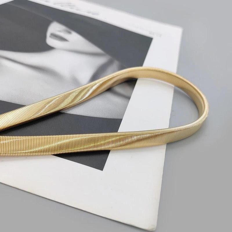 Product Introduction of Fashion Casual Rhinestone Metal Elastic Belt Female Waist Chain High Quality 4