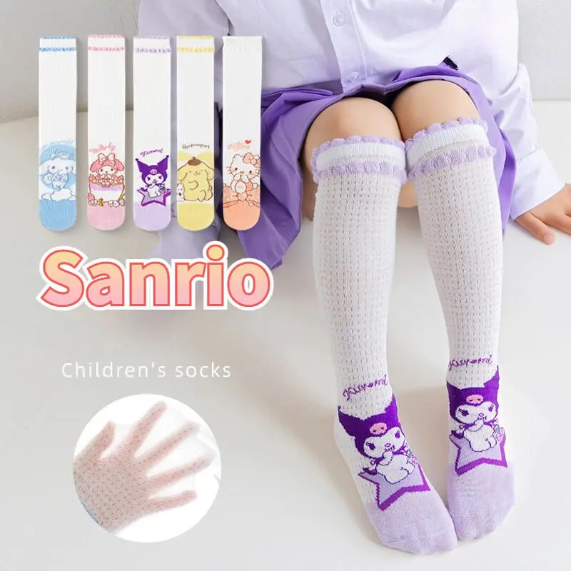 Vớ Anime, Sanirio Kuromi Cinnamoroll, Vớ Mùa Hè Mỏng, Vớ Trung Bình Chiều, Thoáng Khí Và Thoải Mái, Thích Hợp Cho Bé Gái, Có Thiết Kế My Melodies 0