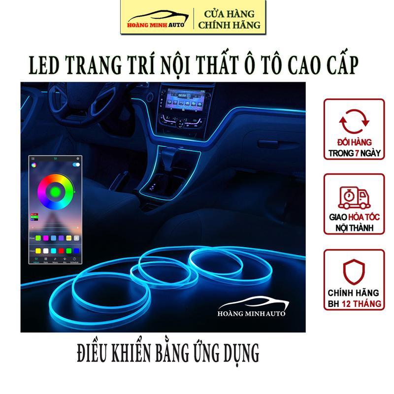 LED trang trí nội thất ô tô - LED viền xe ô tô - Hàng cao cấp - 16 triệu màu điều khiển bằng app, cảm biến âm thanh nháy