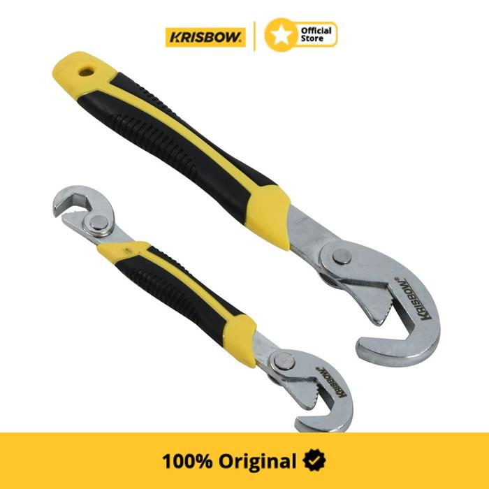 Gambar KRISBOW SET 2 PCS KUNCI INGGRIS UNIVERSAL 10-32 MM - KUNING dari Krisbow Official ID Kab. Bekasi Tokopedia