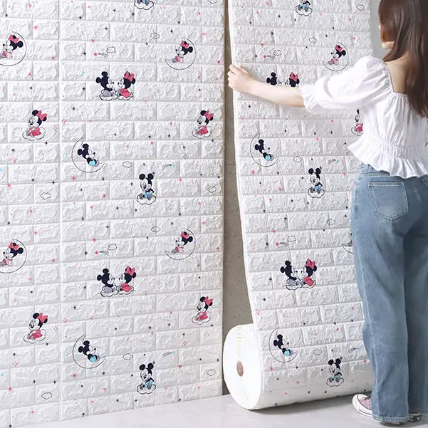 Miếng Dán Tường, SIÊU DÀI MAX,  3D, Tự Dính, Đồ Trang Trí Gạch, Trang Trí Nội Thất, Giấy Dán Tường, Giấy Dán Tường, Miếng Dán Tường Gạch, Chất Liệu Xốp PE, Chống Thấm Nước, Giấy Dán Tường