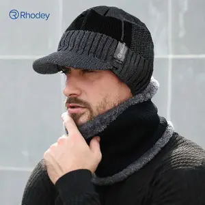 Rhodey Topi Kupluk Rajut Pria Wanita Visor Beanie Hat Winter