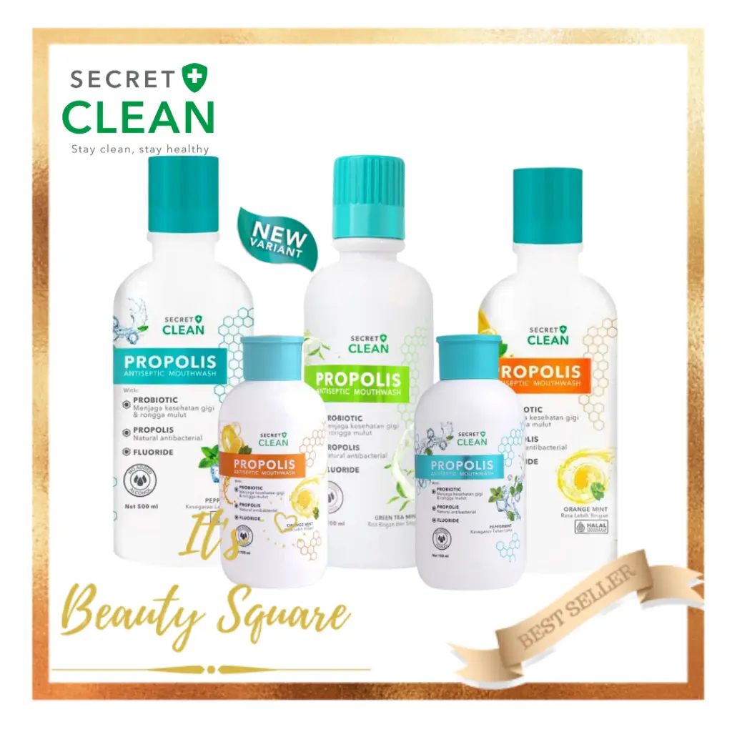 SECRET CLEAN Propolis Antiseptic Mouthwash Orange Mint || Peppermint ...