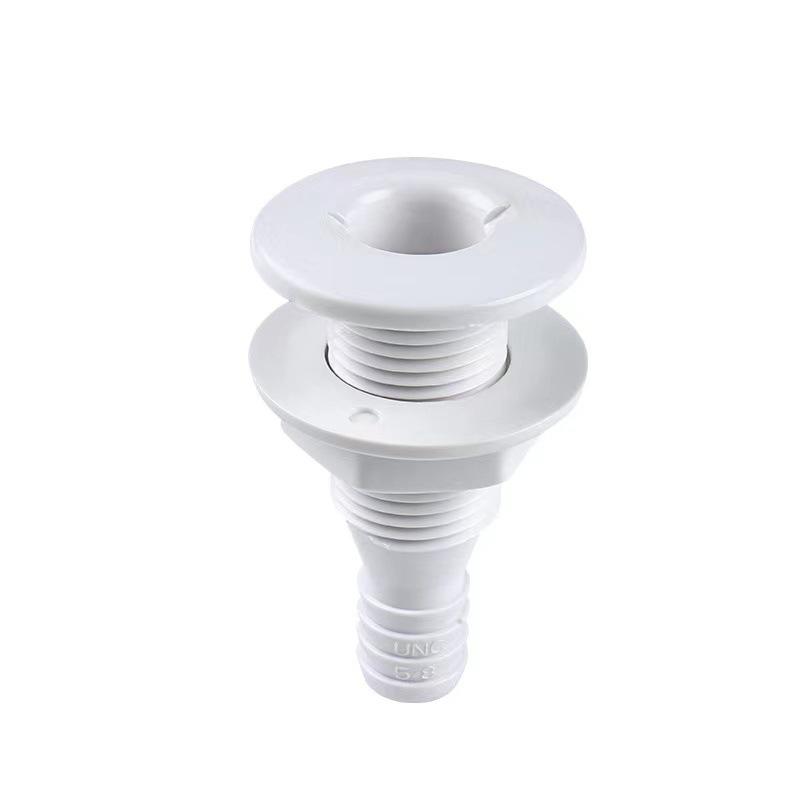 Product Introduction of Marine Boat ABS Plastic Thru Hull Fitting Connector For 5/8, 3/4, 1 Inch Hose Boat Drain Bilge Pump Plumbing Fittings 24