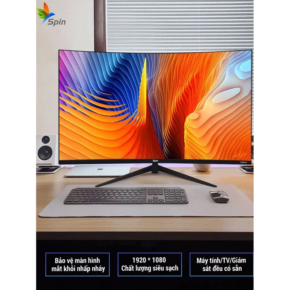Màn hình cong Full HD 2k 100hz 24&27&32 inch 2ms Thời gian đáp ứng chơi game