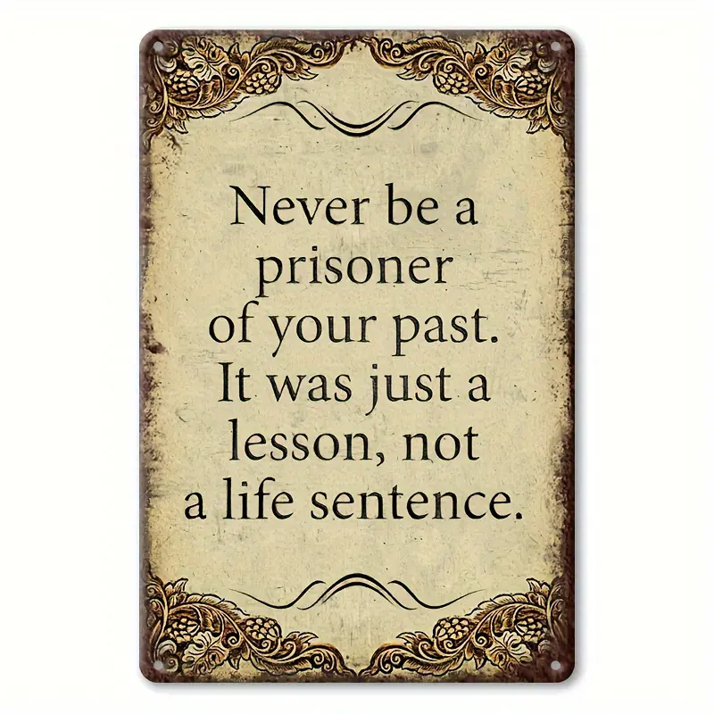 Retro Style Metal Wall Art Logo With Inspirational Quotes - Waterproof And Weatherproof, Perfect For Bars, Cafes, Garages And Home Decor - Historical Theme, Easy To Hang, Rustic Design, Metal Wall Art Deco 1