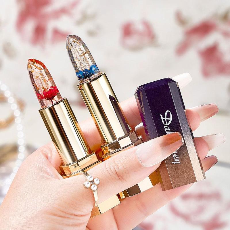 Product Introduction of New Temperature Change Moisturizing Lipstick 1pcs Lipstick Flower Jelly Color Changing Lipstick W4Y1 34