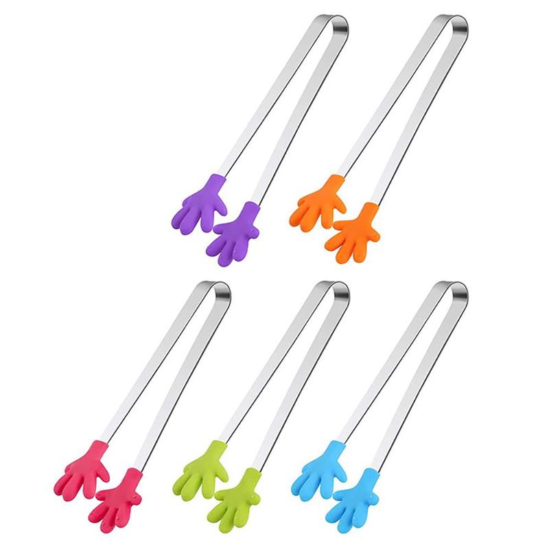 Silicone Mini Tongs (1 Piece), 5in Hand-shape Food Tongs for Ice Cube, Sugar Tongs, Kids Tongs for Serving Food, Household Kitchen Products, Kitchen Utensils, Kitchen Gadgets 4