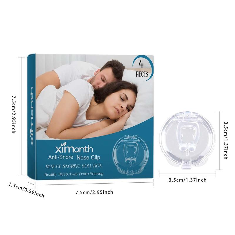 Anti Snoring Nasal Clip, 4 Counts/box Nasal Clips for Sleeping, Sleeping Aid Tools, Snoring Relief Nasal Clip for Women & Men 1