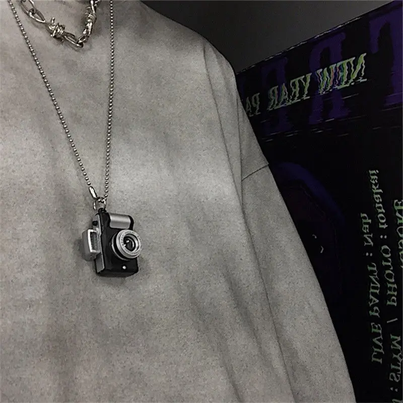 Vòng Cổ Máy Ảnh, Phong Cách TikTok, Unisex, Phong Cách Harajuku Hip-Hop, Cổ Điển, Phát Sáng, Cá Tính, Phụ Kiện Hợp Xu hướng Vòng Cổ Áo Len