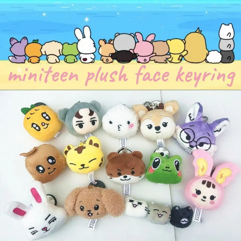 Kpop Idol SEVENTEEN Miniteen Face Plush Keyring High Quality