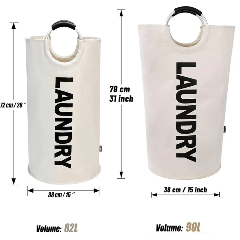 Large Capacity Laundry Basket with Soft Cushion Handle, Waterproof Clothes Basket, Home Organizer for Laundry Room 6
