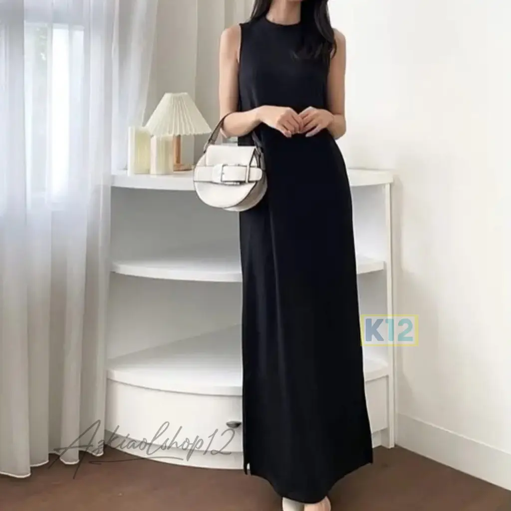 Maxi Dress Inner Tanpa Lengan Wanita - Ukuran S-XXL