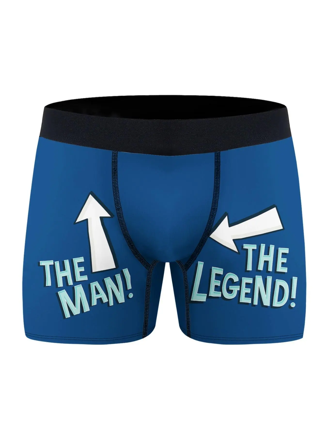Men's Graphic Print Contrast Tape Boxer Brief, Slim Casual Comfy Breathable Panty for Daily Wear, Men's Underwear for All Seasons