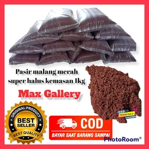 pasir malang merah super halus ukuran 0.5 kemasan repack 1kg