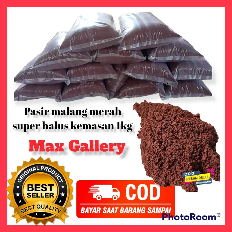 pasir malang merah super halus ukuran 0.5 kemasan repack 1kg 0