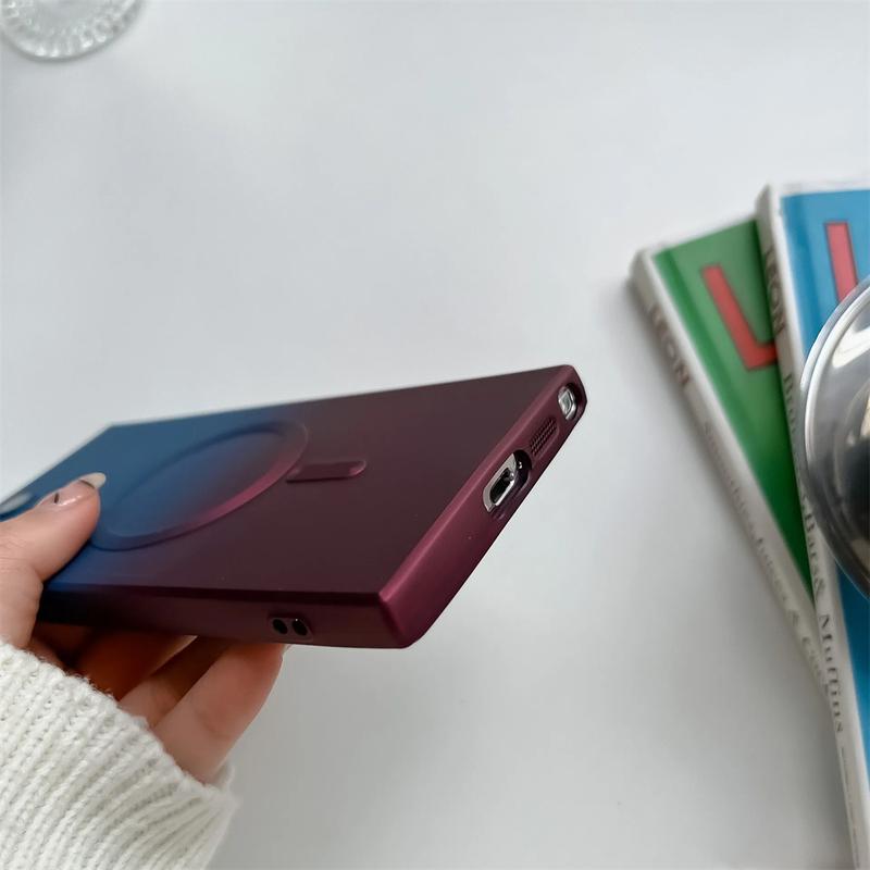 Product Introduction of Ốp Gradient Sạc Không Dây Từ Tính, Dành Cho Samsung Galaxy S24, S23, S22, S21, S20 Ultra, FE Plus 5G, Tương Thích Với Magsafe, Được Làm Bằng Silicon Lỏng, Ốp 3