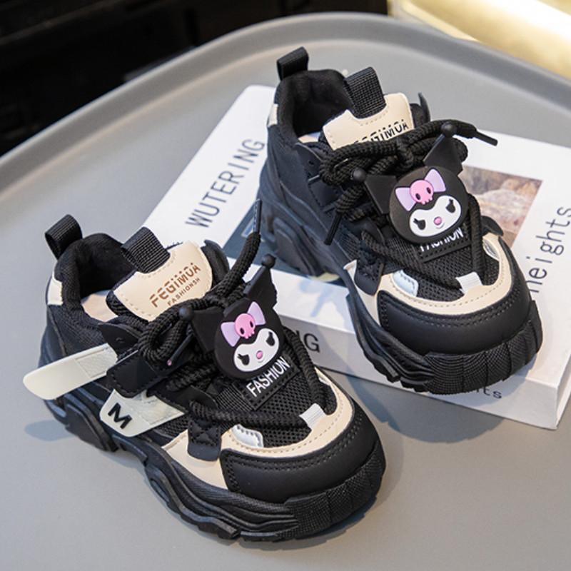Product Introduction of 2025 Children Fashion Kuromi Sneakers for Girls Spring New Korean Style Soft Bottom Anti-slippery Versatile Chic School Sports Shoes 9