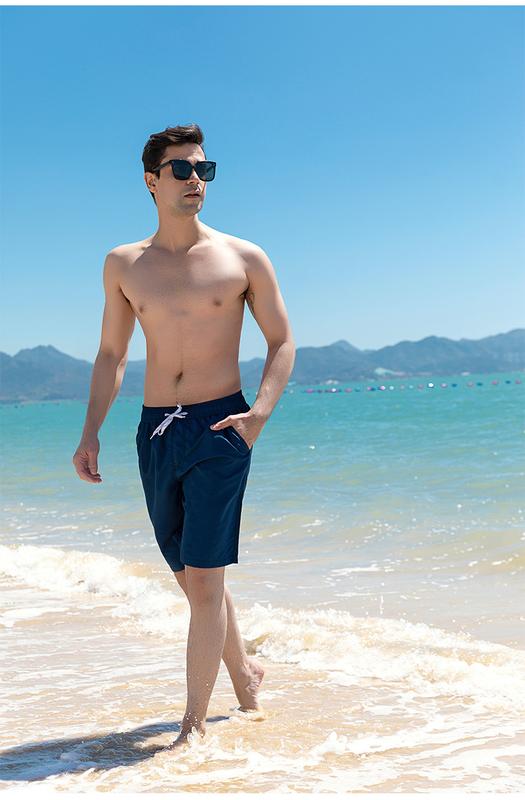 Product Introduction of Summer Beach Pants Surfing Solid Color Shorts Men's Loose Casual Vacation Shorts Men's Five Points Quick-Drying Beach Pants 2