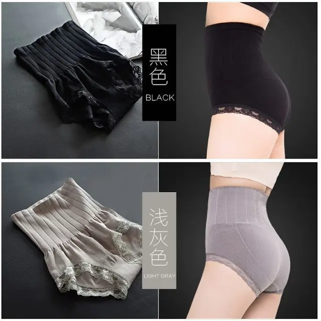 Quần Lót Bụng, Cạp Cao, Bó Sát, Đồ Lót Định Hình Cơ Thể, Phong Cách Nhật Bản, Đáy Tam Giác Ren Gợi Cảm, Chống Lộ, Dành Cho Nữ
