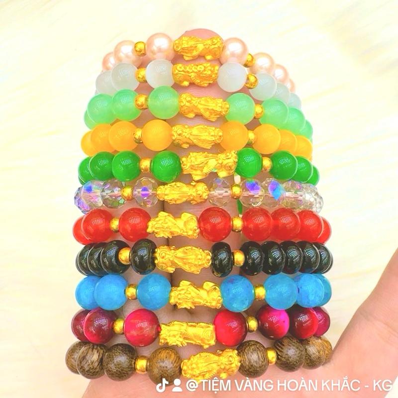 Phụ kiện vòng tay đá Cẩm thạch tỳ hưu V24 - Hoàn Khắc ( chủi 8li)