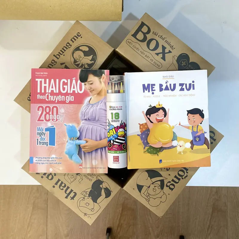 Combo Sách Thai Giáo Mỹ Thuật: Kích Thích Phát Triển Não Bộ, Tăng Cường Tư Duy Sáng Tạo Cho Thai Nhi | Nhà Đậu 0