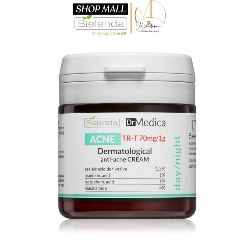 Kem dưỡng Bielenda Dr. Medica Anti-Acne Dermatological giảm mụn mờ thâm 50ml
