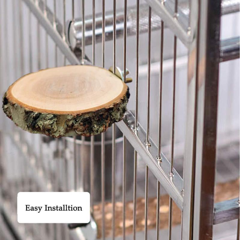 Product Introduction of Apple wooden parrot bird perch frame platform round 5