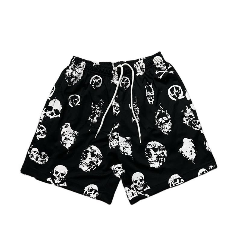  Quần short nam Âu Mỹ in đầu lâu  EE chất vải polyester co dãn 2 chiều có size 40-105kg DUMIMAN Menswear Kem Menswear Kem Kate 
