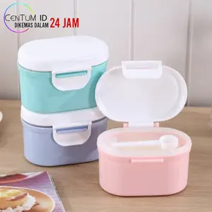 Tempat Susu Bayi Toples Susu Kotak Penyimpanan Susu Bubuk Biskuit Snack Bayi 400ml