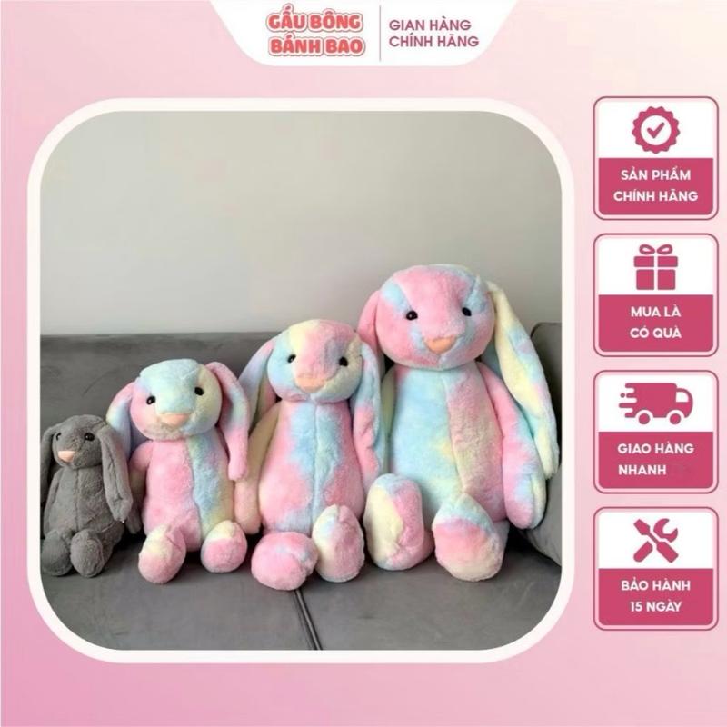 Gấu Bông Thỏ Jellycat Màu Loang Galaxy, Phiên Bản Đặc Biệt Quà Tặng Người Yêu Siêu dễ thương -  Chất Liệu Lông Thỏ Quảng Châu Mềm Mịn  Thú Bông Đồ Chơi Toy
