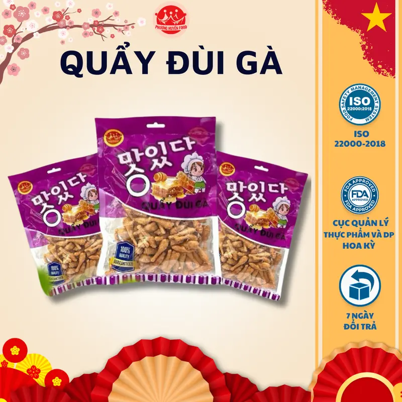 COMBO 7 Món Ăn Vặt Quốc Dân (Mít Sấy, Táo Kẹp Sữa, Bánh Que Cốt Dừa, Mix Gà Heo Mực, Quẩy Đùi Gà, Đậu Phộng, Chíp Chíp) Food Thức Ăn Cay Snack - PHUONGHUYENFOOD Chua 3