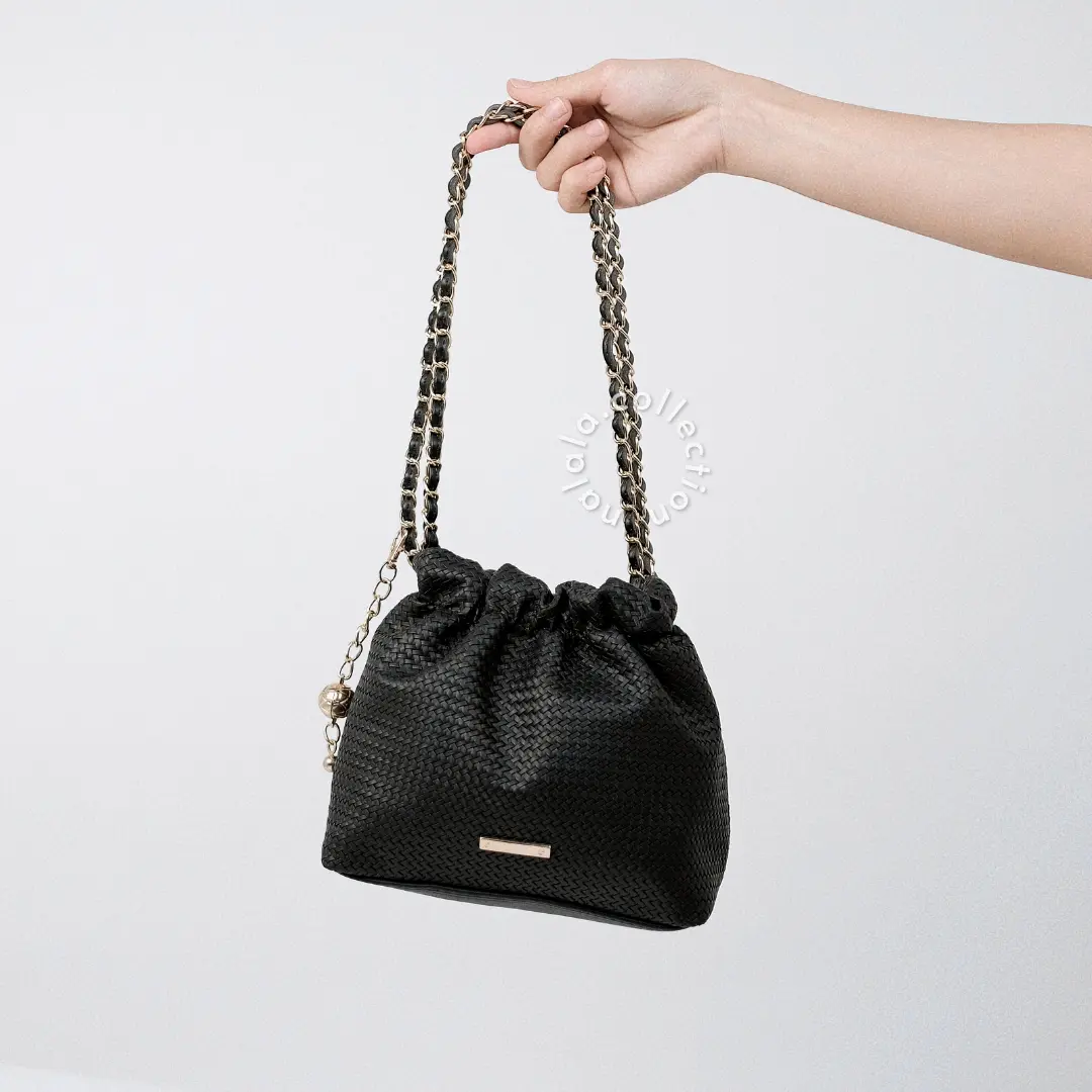 Nalala Tas  Kulit Bahu Hitam Wanita Terbaru Aesthetic Floren
