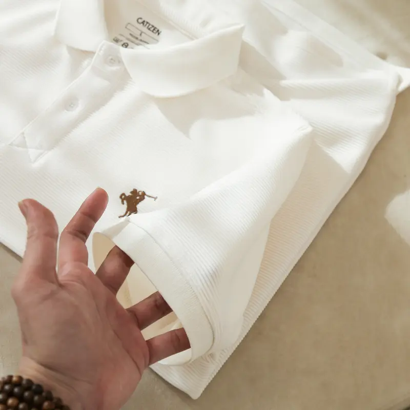 Áo Thun Polo Nam Vải Gân Kem Cotton Cao Cấp, Trẻ Trung, Thanh Lịch, Chuẩn Form - CATIZEN 4