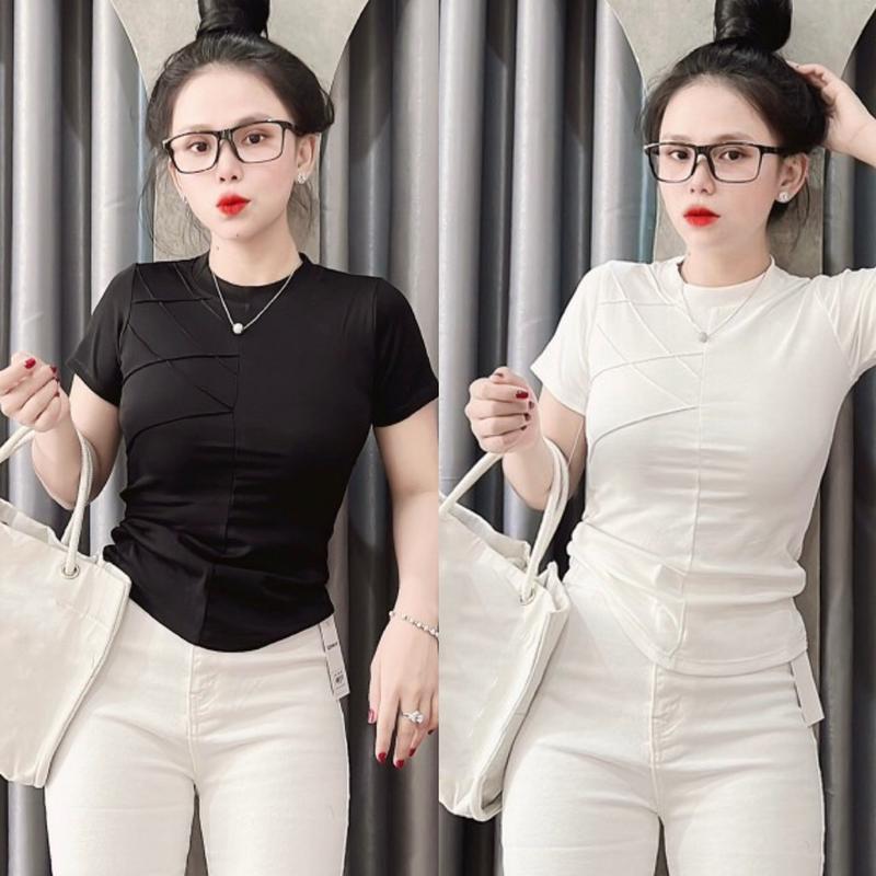 Áo thun lưới nữ tay ngắn dáng ôm phom dài ( A.H )