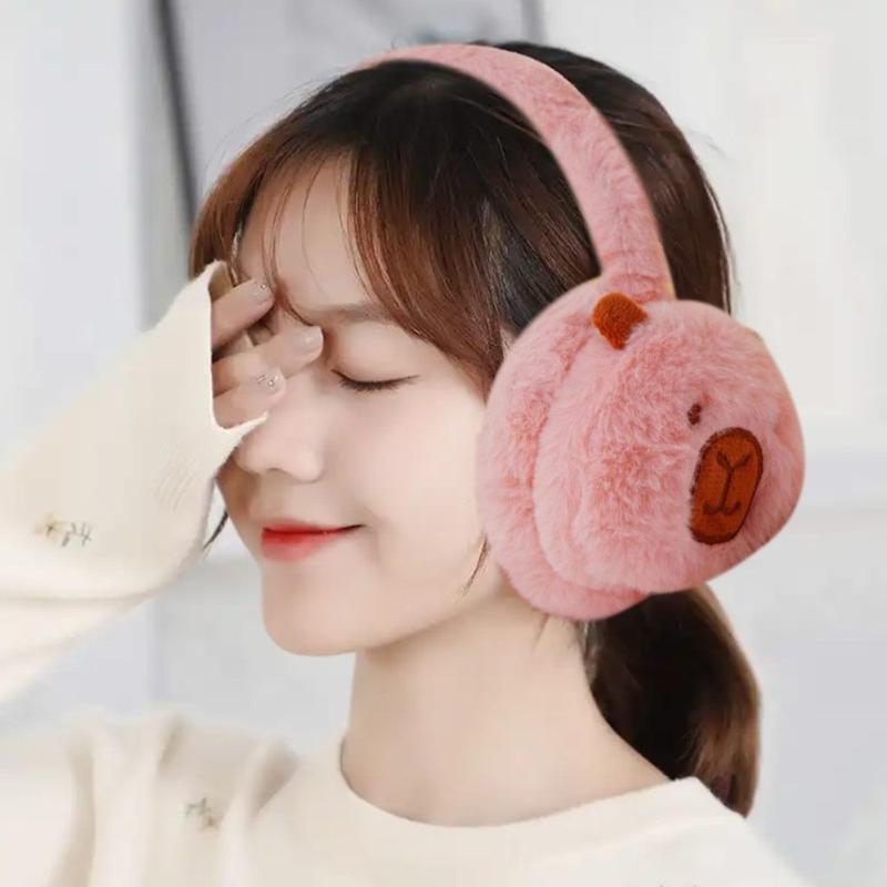 Bịt Tai Nhồi Bông Capibara, Thời Trang, Ấm Áp, Dày Dặn, Bảo Vệ Lạnh, Bịt Tai, Bịt Tai, Thích Hợp Cho Mùa Đông 6