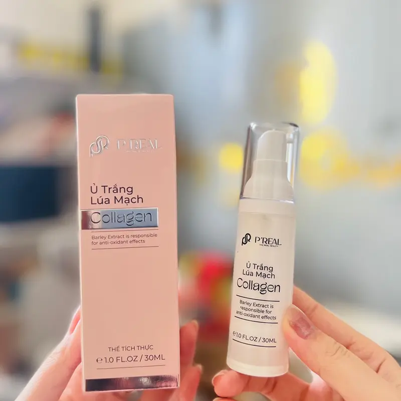 Ủ Trắng Lúa Mạch Collagen (30ml)- Mặt Nạ Hỗ Trợ Làm Sáng Hồng Da, Hỗ Trợ Chăm Sóc Da Ngâm Đen. 1