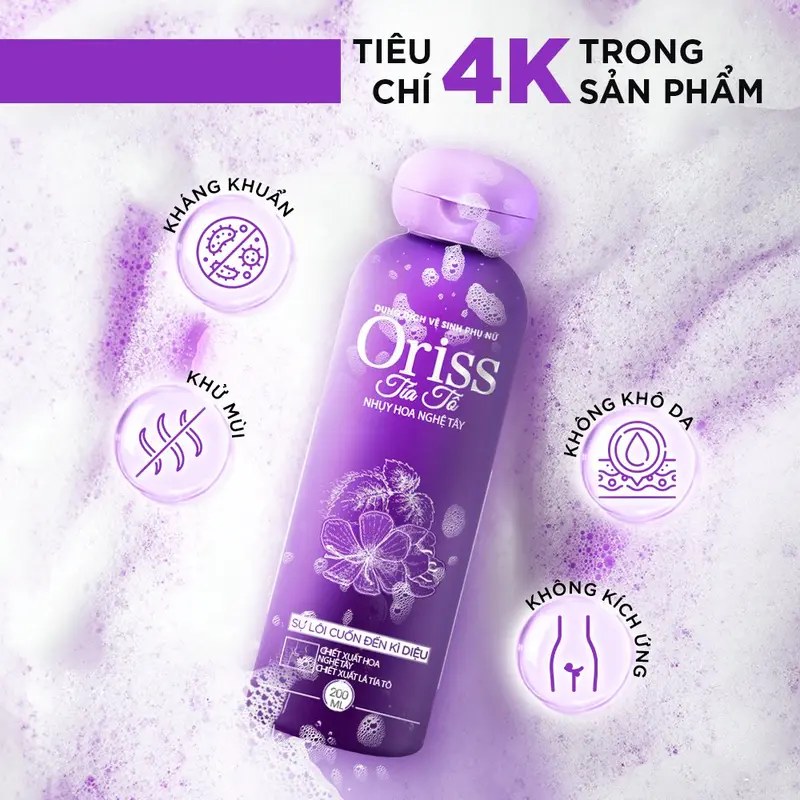 Set Sản Phẩm Chăm Sóc Vùng Kín Oriss Dành Cho Nữ: 1 Dung Dịch Vệ Sinh Nữ Tía Tô 200ml + 1 Nước Hoa Vùng Kín 10ml 2