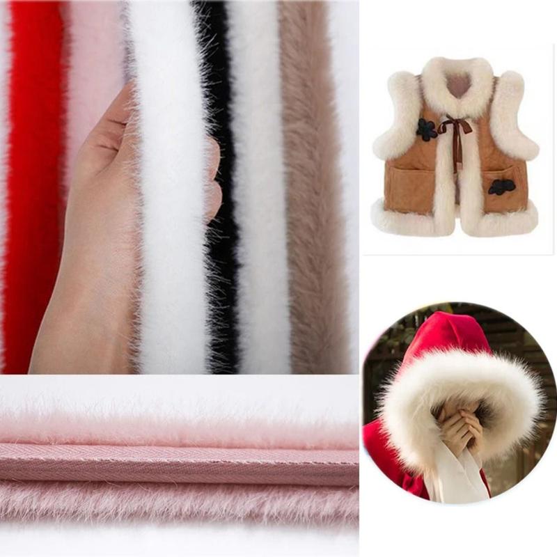 Product Introduction of Children's Clothing Placket 1M Faux Fur Ribbon Tape Handmade Wool Tops Stage Costume Fluffy Trim Cuff Plush Strip DIY Apparel Sewing Artificial Fur Stripe Decoration 9