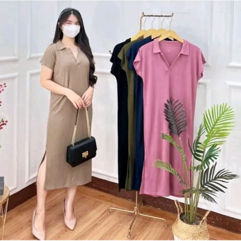 MATILDA DRES KNIT SLIT ISI 3 PCS Casual 6