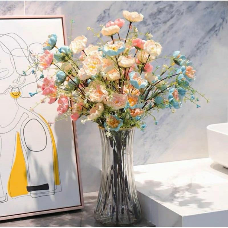 MUA 10 CÀNH TẶNG 1 CÀNH Combo Hoa trà gạo cổ cao 60cm loại 1 hot trend trang trí và decor Decor Phòng Trang Trí Nhà hoa trà tết