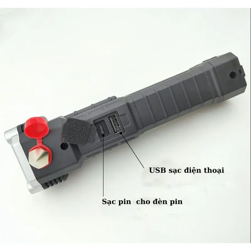 Đèn pin siêu sáng 4 trong 1 đa năng, đèn pin sách tay sạc usb đèn pin dùng trường hợp khẩn cấp 7