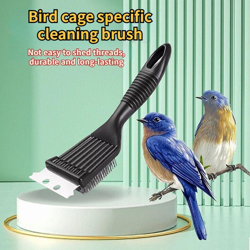 Image showcasing Bird cage cleaning brush/stainless steel bird dropper shovel/labor ...