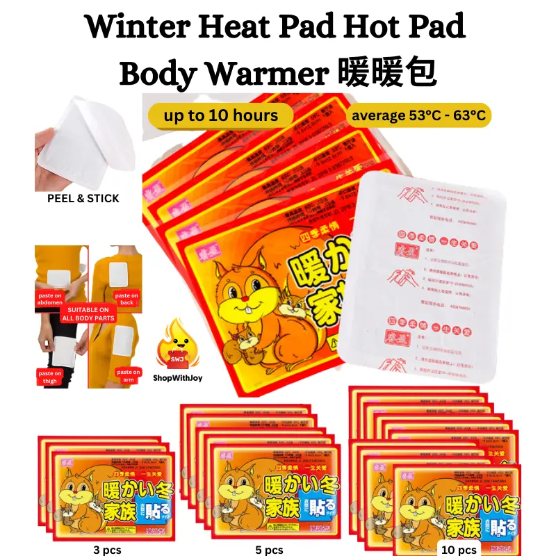 【ShopWithJoy】Winter Heat Pad Warm Pad Body Warmer Travel Hot Pack Hotpack Winter Heat Pad