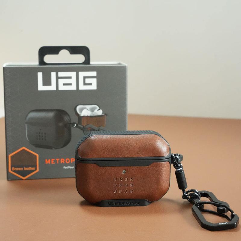 Vỏ Ốp Airpods Pro Bảo Vệ, Da Thật UAG, Vỏ Ốp Phong Cách Cổ Điển Có Móc Chìa Khóa, Họa Tiết Carbon, Thích Hợp Cho Airpods 1 Và 2, Airpods Pro 2, Vỏ Bảo Vệ Tai Nghe Apple, Tương Thích Với Airpods Pro Phụ Kiện 1