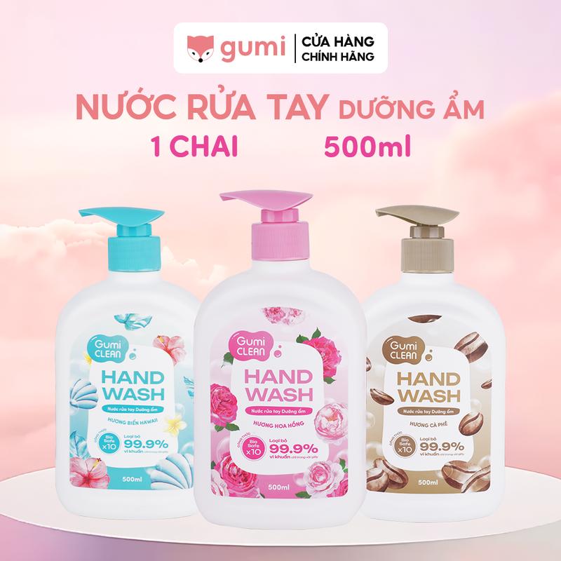 Mall Nước Rửa Tay Gumi 500ML Bảo Vệ Khỏi 99.9% Vi Khuẩn Gây Bệnh Hỗ Trợ Cùng Đề Kháng Da Tự Nhiên