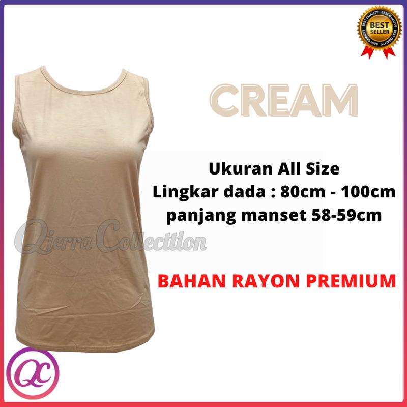 Manset Buntung Wanita Kutung Lekbong Kerah Oblong Polos Warna O neck All Size dan Jumbo Dewasa Anak bb 45 sampai 80kg Rayon Soft Stretch Pink Putih Nyaman Panjang 5