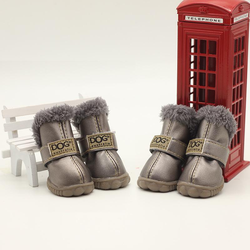 Product Introduction of Dog Shoes Pet Cotton Shoes Autumn and Winter Teddy Shoes Set of 4 Pomeranian/Bichon Frise Puppy Dog Winter Snow Boots 15